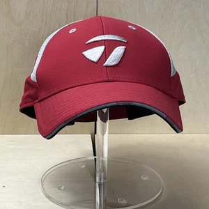 TAYLORMADE HAT/ CAP  TMAX GEAR ADJUSTABLE RED  WITH GRAY LOGO   - Picture 1 of 9