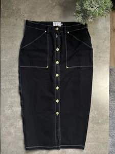 Maxi gonna donna nera vintage Versace Versus taglia 32 - Foto 1 di 9