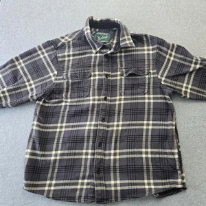 Woolrich Camicia Uomo XL Grigio Plaid Flanella Bottoni Frontali Outdoor Casual Abbigliamento da Lavoro - Foto 1 di 13