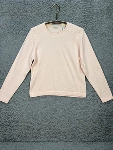 Lord & Taylor Women’s Sweater Large Soft Pink 100% Merino Wool Pullover Classic - Picture 1 of 10