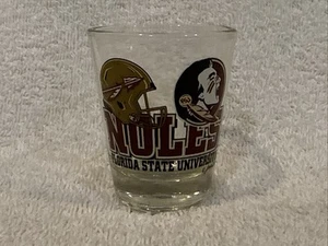 SWEET Florida State Seminoles Football 2 1/2 Inch Clear Shot Glass, MINT!! - Picture 1 of 3