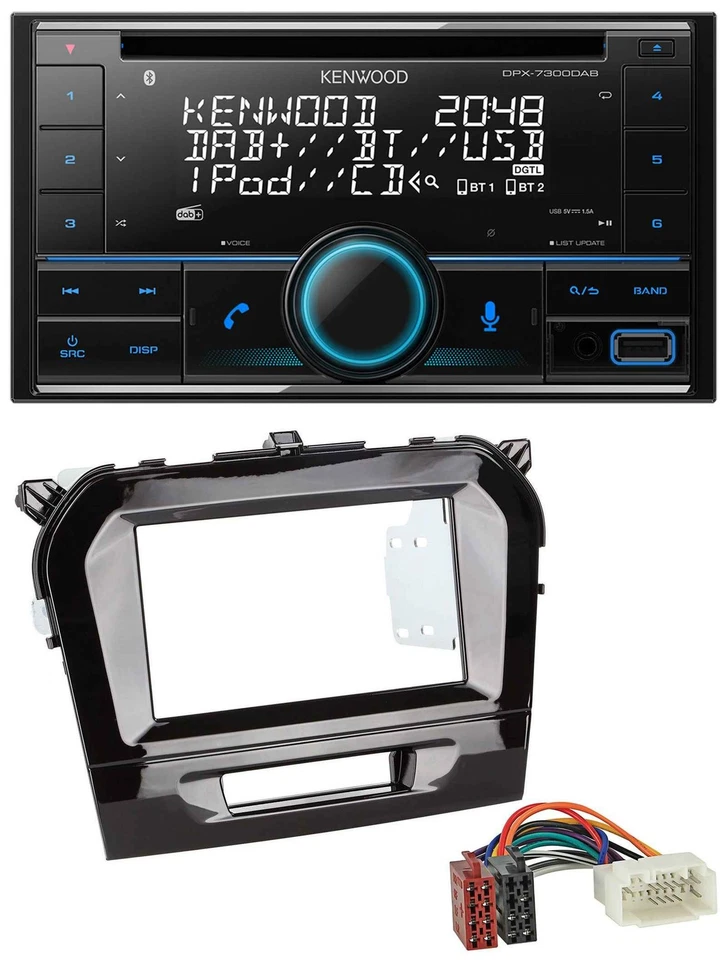 Kenwood CD 2DIN DAB USB MP3 Bluetooth Autoradio für Suzuki Vitara (ab 2015) - Bild 1 von 4