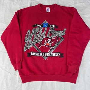Vintage 90s Tampa Bay Buccaneers Sweater Mens Medium M Red Football Made in USA - Bild 1 von 8