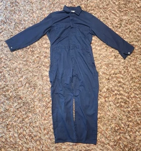VTG 1970’s SEARS Roebucks Coveralls Made in USA Jumpsuit Workwear Blue 42 Reg - Picture 1 of 11