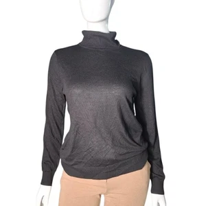 Jeanne Pierre Damen Pullover schwarz Kaschmirmischung Rollkragen Langarm Gr. L - Bild 1 von 11