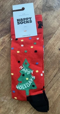 1 Pair Happy Socks, Size 41-46, Christmas, Christmas Tree - Image 1 of 2