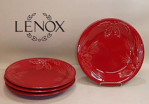 Lenox Rustic Berry Salad Plates ~ Set of 4 Salad / Dessert Plates ~ EUC! - Picture 1 of 6