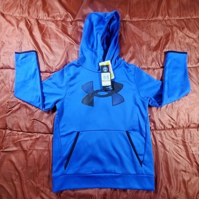 NUEVO CON ETIQUETAS Under Armour Cold Gear Sudadera con Capucha Suelta Azul Talla Juvenil Pequeña YSM Nueva Navidad Foto 1 de 4