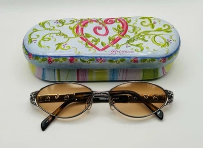 Gafas de sol Brighton Renee's Bouquet plateadas ojo de gato tortuga marrón degradado 54-15 Foto 1 de 4