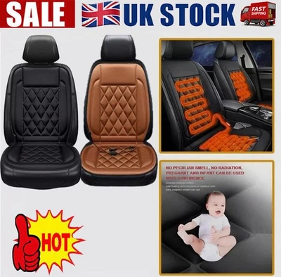 Luxury Heated Car Seat Fast Heating Cushion Heater Aftermarket Universal Fit 12V - Image 1 of 4
