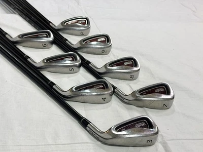 Nickent Genex Titanium ARC Irons 3-PW RH Graphite S Flex + Jumbo Grips | Nice! - Image 1 of 4