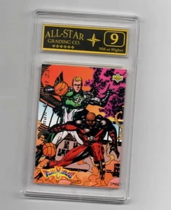 1992-93 Upper Deck FaniMation Birdman & Agent 23 card #510 Jordan/Bird GRADED 9 - Picture 1 of 2