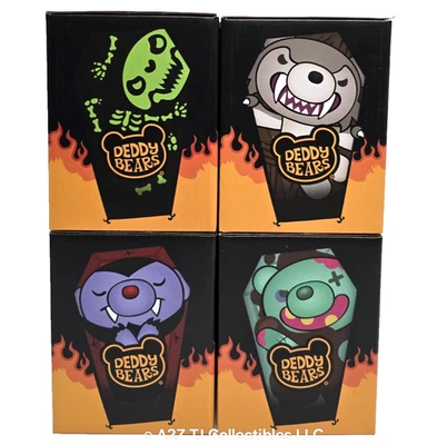 Mini globo de nieve Deddy Bear BONES AULLADOR ZOMBEAR VAMBEAR nuevo conjunto de 4 muy buen estado innov8 Foto 1 de 4