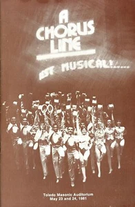 CHORUS LINE playbill Toledo Masonic Auditorium 1981 Thia Fadel & Laurie Gamache - Picture 1 of 1