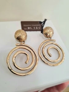Ursumando Orecchini Spirale Argento Bronzo Martellati Artigianale OR985 - Foto 1 di 4