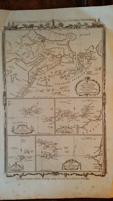 1783 ANTIQUE COPPER PLATE MAP CHARTS OF VARIOUS ISLANDS - AMERICA BERING ALASKA - Image 1 of 4