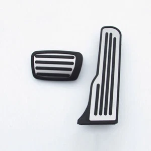 For Cadillac CT6 2016-2020 Silver Aluminum Brake Pedal Accelerator Pedal Cover - Imagen 1 de 6