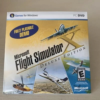 Microsoft Flight Simulator X Deluxe Edition PC DVD DEMO SEALED Rare Promo 2006 - Image 1 of 4