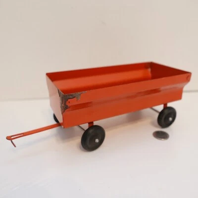 Rare VTG 1960's Ertl Pressed Metal Farm Wagon Tailgate Opens USA Collectible HTF - Image 1 of 4