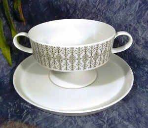 ROSENTHAL Composition SECUNDA gris - 1 soupe avec soucoupe - Photo 1/3