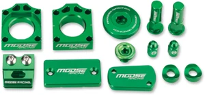 Paquete de enchufes de motor Kawasaki 11-18 KX250F KX450F anodizados verde alce - Imagen 1 de 1