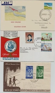 NEW  ZEALAND: 25 postal items (FDC,private Pstat,cinderella)/ca.1949-1985/ SEE!! - Picture 1 of 8