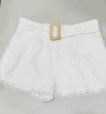 MINKPINK Giovanna 短裤,白色,尺寸 L — 第 1/4 张图片