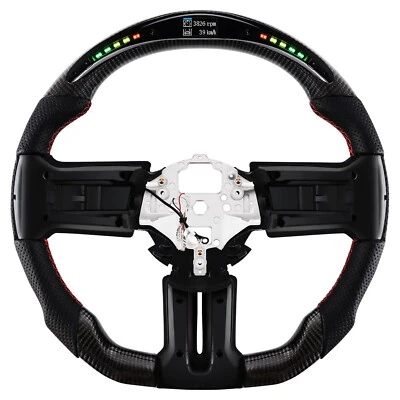 LOSCHEN Dry Carbon Fiber Steering Wheel For 2012-2014 Ford Mustang EcoBoost GT - Image 1 of 4