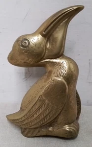 Penco Brass Pelican Door Knocker - 1970' Vintage Bird Nautical Beach House Decor - Picture 1 of 3