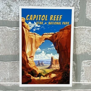 Capitol Reef National Park, UT Postcard Vintage Inspired Retro Look Utah UNP - Picture 1 of 11