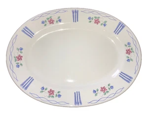 VTG 1990s BONNIE BRAE PFALTZGRAFF 12” OVAL SERVING PLATTER FLORAL STONEWARE VGUC - Picture 1 of 10