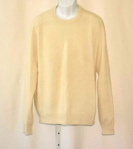 Cashmere Yellow Knit Mens XL 50" Crewneck Sweater Hong Kong Clotherie Phoenix AZ - Picture 1 of 5