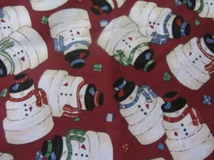 RETRO SNOWMAN 2,5 YARDS BAUMWOLLSTOFF MEHRFARBIG - Bild 1 von 2