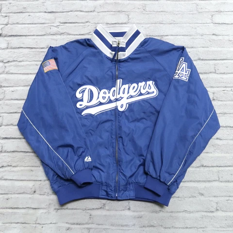Los Angeles Dodgers Dugout Jacket Mens Size 2XL Authentic Collection Vtg Cover
