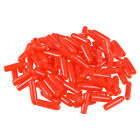 Screw Thread Protectors, 2mm ID 14.5mm Length Round End Cap Cover Red 100pcs