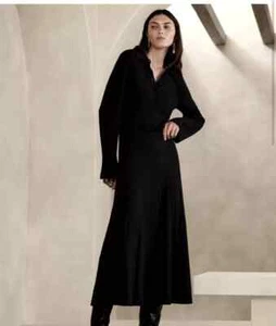 Falda Suéter BANANA REPUBLIC Nezha Merino NUEVA CON ETIQUETAS - XXS Negra #755356 - Imagen 1 de 6