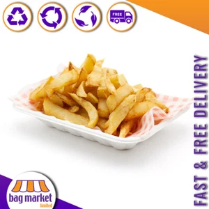 Bagasse Chip Food Takeaway Trays - 5" x 7" - Biodegradable, Compostable, C2-Deep - Picture 1 of 14