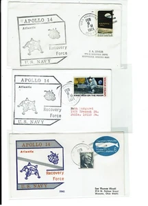 Apollo 14 Secondary Recovery Vessel USS Hawkins 2/9/1971 Beck 6 Covers !! - Picture 1 of 2