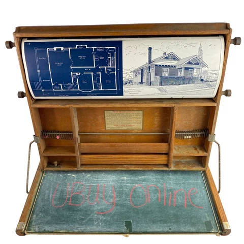 Antique 1923 Chautauqua Industrial Art School Desk Lewis E. Myers & Co Education Cover