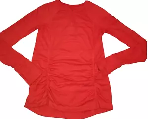 Top contorneado Athleta Pacifica talla pequeña rojo protector contra erupciones manga larga - Imagen 1 de 6