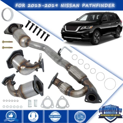 For Nissan Pathfinder 3.5L 2013-2019 All 3 Catalytic Converters with Flex Y-pipe - Image 1 of 4