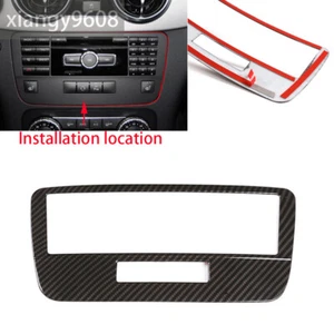 Carbon ABS Center Control Voice Mode Panel Cover For Benz GLK Class X204 2013-15 - Picture 1 of 8