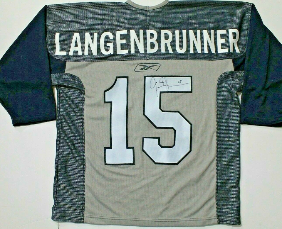 Camiseta deportiva de hockey XXL de Jamie Langenbrunner Dallas Stars firmada con autógrafo Reebok NHL Foto 1 de 4