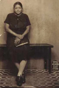 1942 African American Black Woman Arcade Photo MEMPHIS DAISY Studio trimmed RARE - Picture 1 of 2