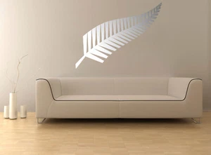 Silver Fern Kiwi New Zealand Symbol Wall Sticker Removable Decal Mural Tattoo - Picture 1 of 3