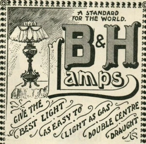 Lampada antica 1895 B&H illuminazione vittoriana Bradley Hubbard Meriden CONN pubblicità 4883 - Foto 1 di 2