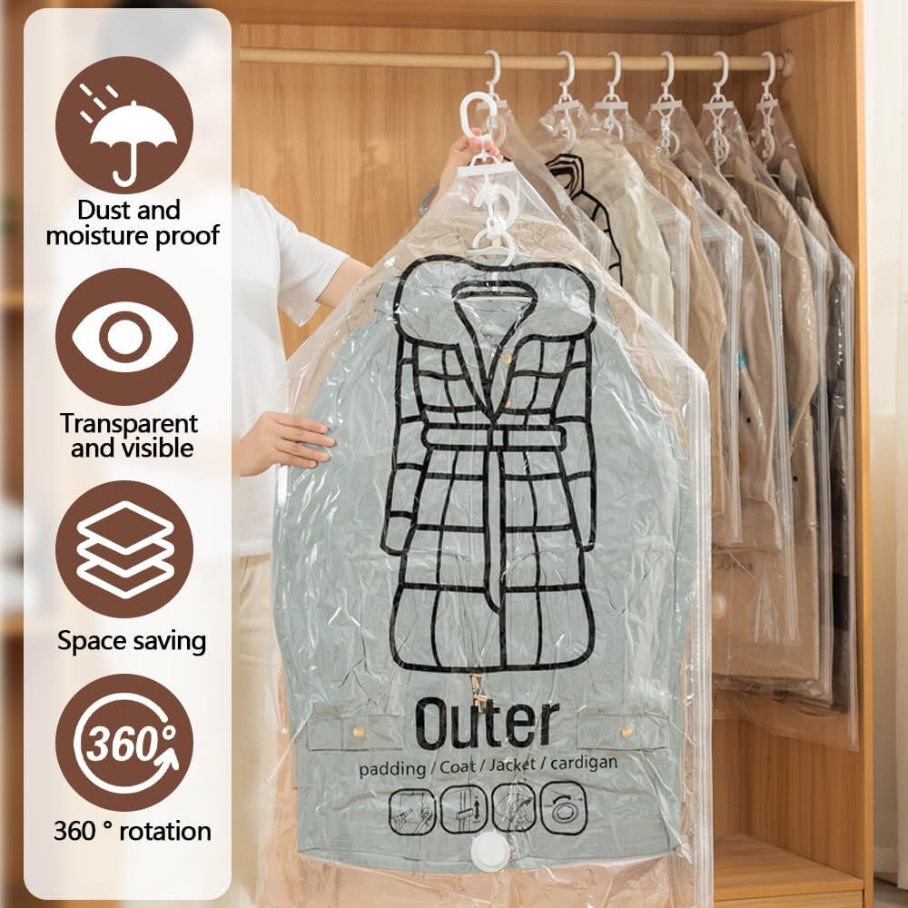 Saree Cover 2025 Space Saving Hanging Garment Bag With Self