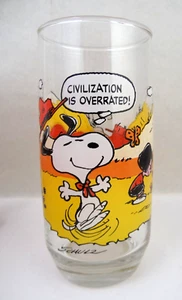 "Charlie Brown" McDonalds VTG 1971 6" Glass "Camp Snoopy Collection" - Picture 1 of 5