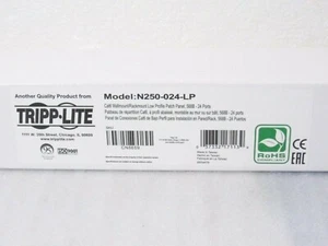 Tripp-Lite N250-024-LP 24-Port Cat6/Cat5 Low Profile Patch Panel Feed Thru [CTA] - Picture 1 of 10