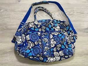 Vera Bradley Blue Bayou Travel Duffel Floral Shoulder Bag - Picture 1 of 11